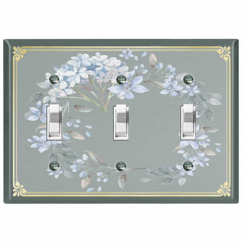 Patterned 3 - Gang Toggle Light Switch Standard Wall Plate
