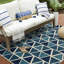 Tapis intérieur / extérieur bleu Laurinda-22100749