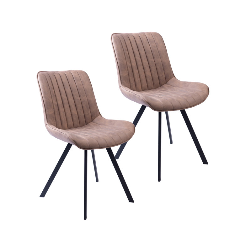 Vue Upholstered Dining Chair, Light Brown