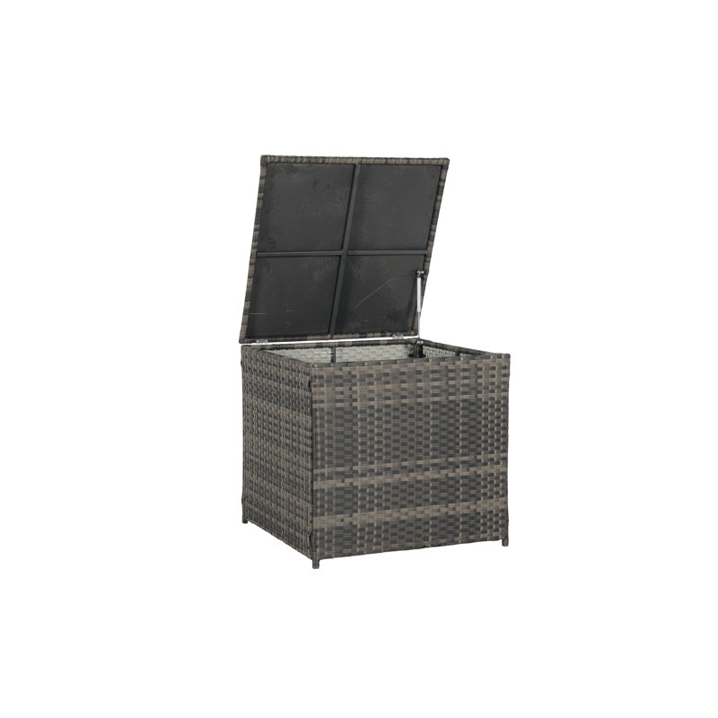 6 Pieces Patio Furniture Set,Outdoor Woven Sectional L- Shaped Patio Furniture ,Wicker Conversation Set with corner table&Glass Top Table for Backyard Poolside