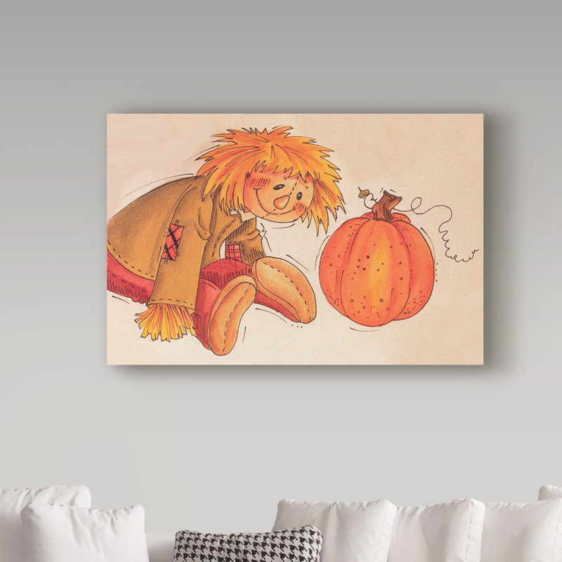 « automne fun citrouilles », art sur toile, H 12 po x l 19 po x P 2 po