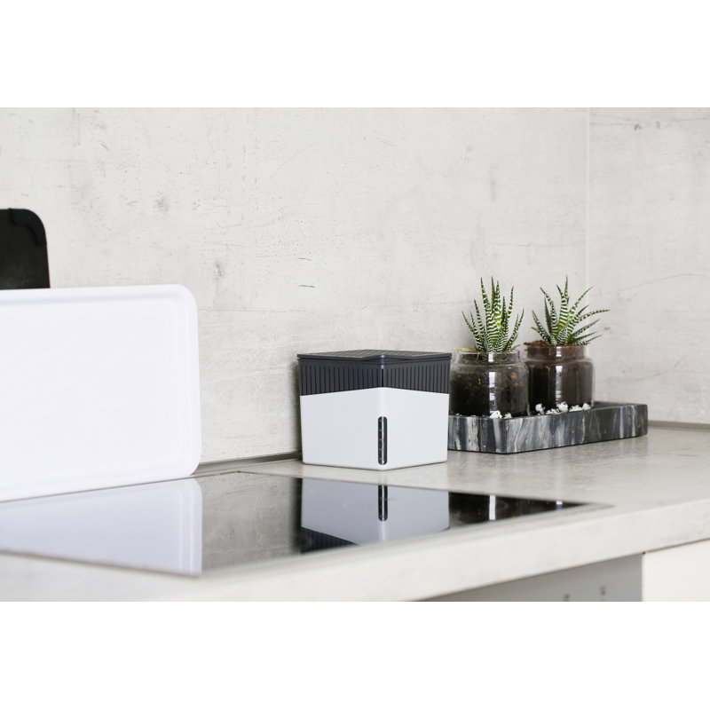 WENKO dehumidifier Mod. Cube, 500g, set of 2, for rooms up to approx. 40m³, 13cm H x 13cm W x 13cm D, White