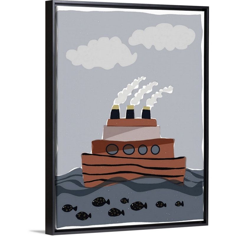 Sigmon Transportation Canvas Art, Black Floating Frame, 16" H x 12" W x 1.75" D