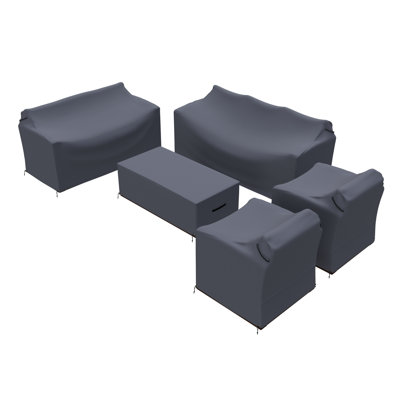 Arlington Wicker Outdoor Conversation Set Group Seating Patio Furniture Covers by Latitude Run