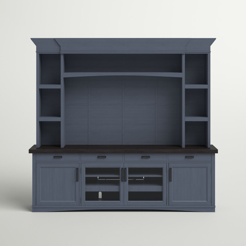 Solid Wood Entertainment Center for TVs up to 70", White