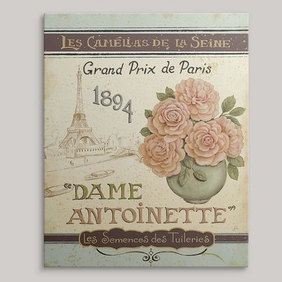 «French Seed Packet II», Daphne Brissonnet, art textuel, H 14 po x l 11 po x P 1,25 po, Toile