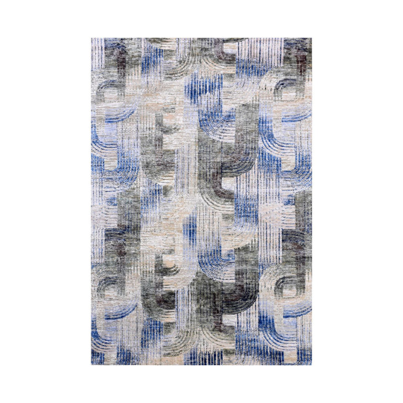 Tachiana One-of-a-Kind Rectangle 6' X 9' New Age Area Rug in