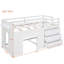Lit mezzanine simple avec armoire et tablette-325244491
