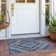 Machine Washable Indoor/Outdoor Xhevrie Blue Rug