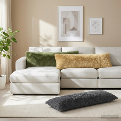 vidaXL Cushion with Pillow HEERLEN PV Fleece Modern Indoor Decor Polyester