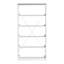 Commode 5 tiroirs avec grands tiroirs en tissu, blanc-918224875