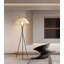 Luminaire trépied à abat-jour en tissu