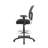 Mea Drafting Stool Chair, Adjustable Arms, Black Mesh, Chrome Footring