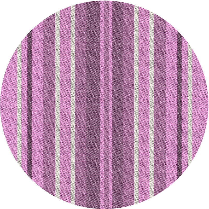 Tapis de zone rose à motif, Rond 5 pi