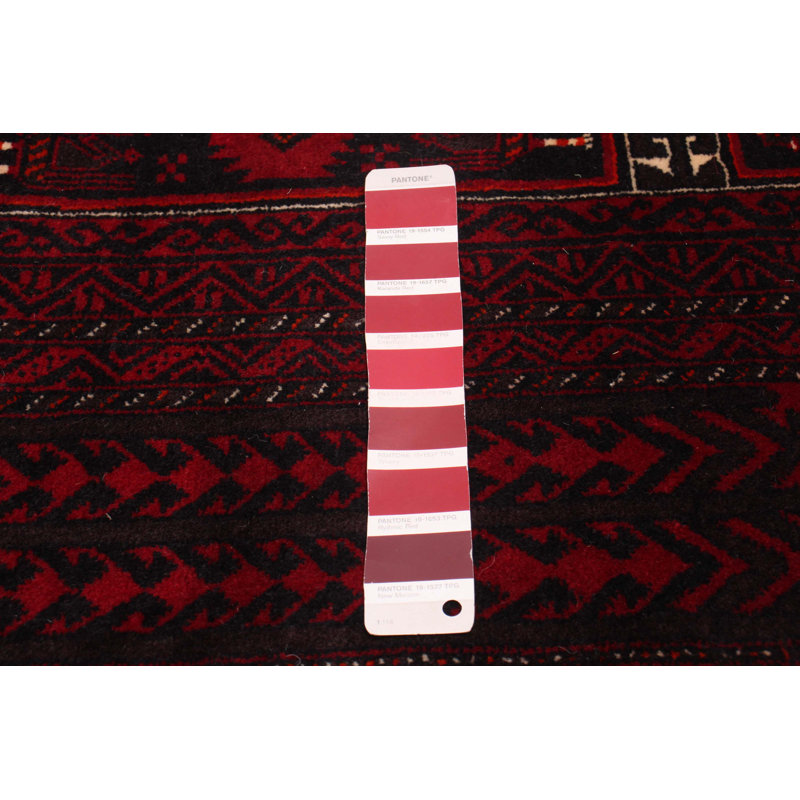 One-of-a-Kind 3'5" X 7'0" New Age Wool Area Rug in Dark Red