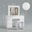 41" Large White Vanity – 12-Bulb 3-Color Hollywood Mirror, Extra-Deep 4 Drawers, Poplar Core, Matte-Melamine Finish, Modern Studio Statement