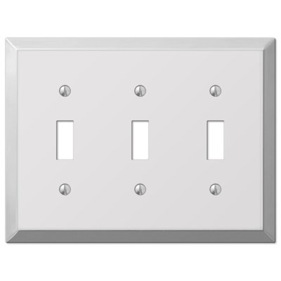 Amerelle Tindal 3 gang Metal Toggle Wall Plate 1 pk
