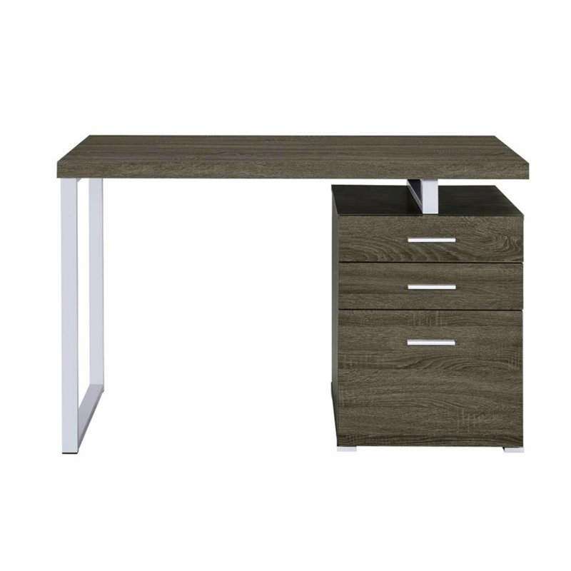 Bureau rectangulaire avec tiroirs de rangement