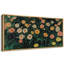 Impression sur toile encadrée surdimensionnée de fleurs vert foncé-111653654-111653652