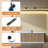 110.23-Inch White Multi-Functional Front Desk, Computer Desk, Writing Desk with Locking Drawer, No Assembly Required