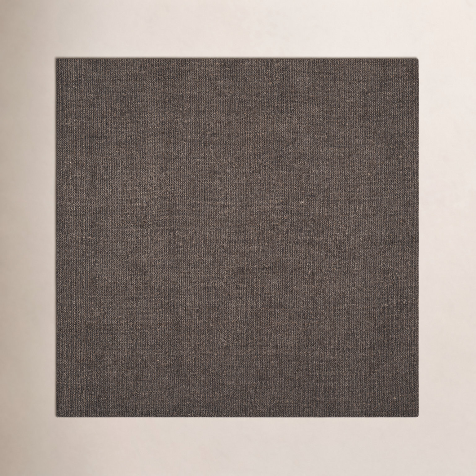 Barkley Brown Hand-Woven Jute Rug, Square 4'