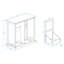 Armoire de trieur de linge inclinable à deux compartiments-1053441032-1049675226