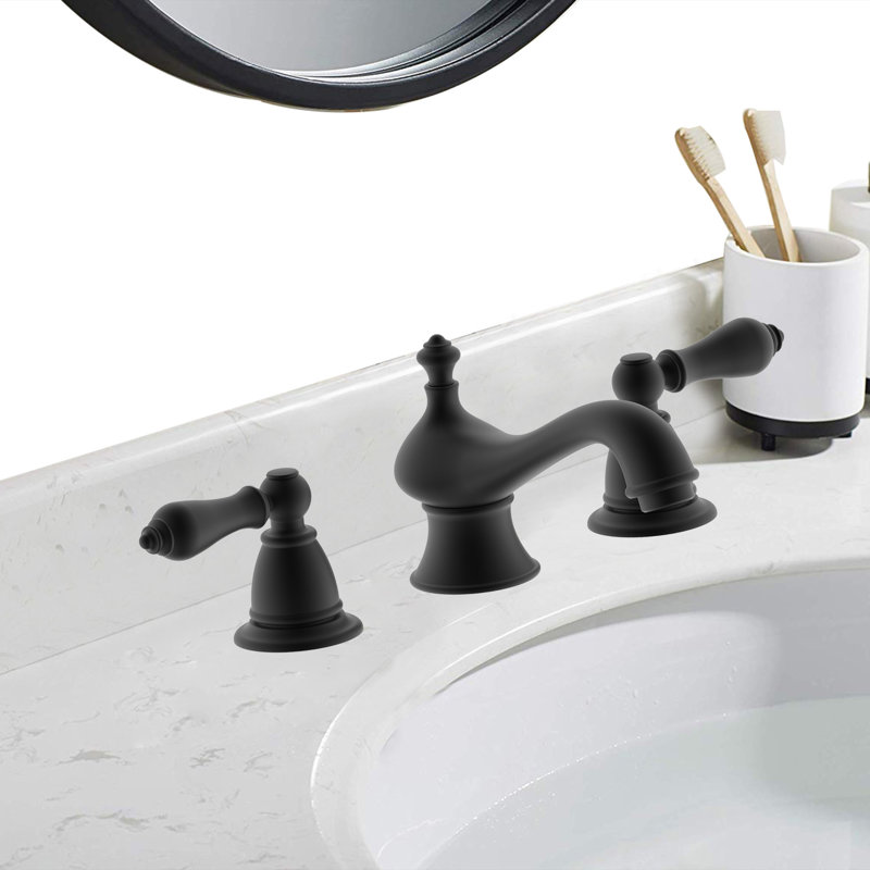 Widespread 2-handle Bathroom Faucet with Drain Assembly
