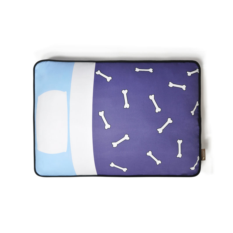 Lit rectangulaire pour animal de compagnie utopian, Petit (l 28 po x P 20 po x H 4 po), Bleu violet / bleu poudre