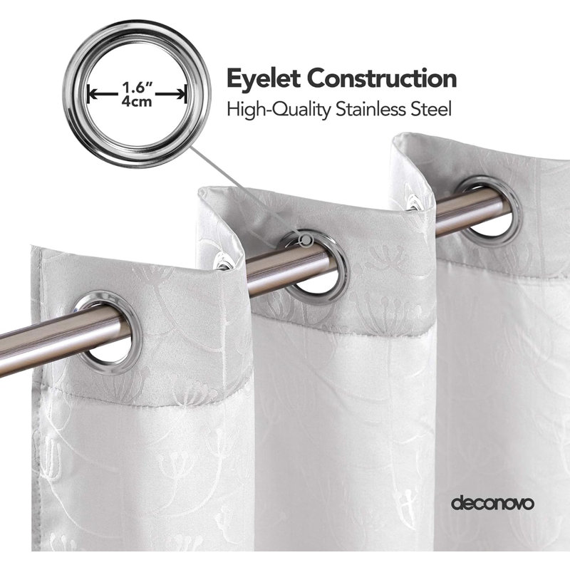 Blackout Curtain Pair, Silver-grey, 140cm wide x 240cm high