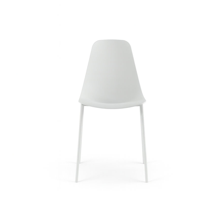 Hearne Stacking Patio Dining Side Chair, White