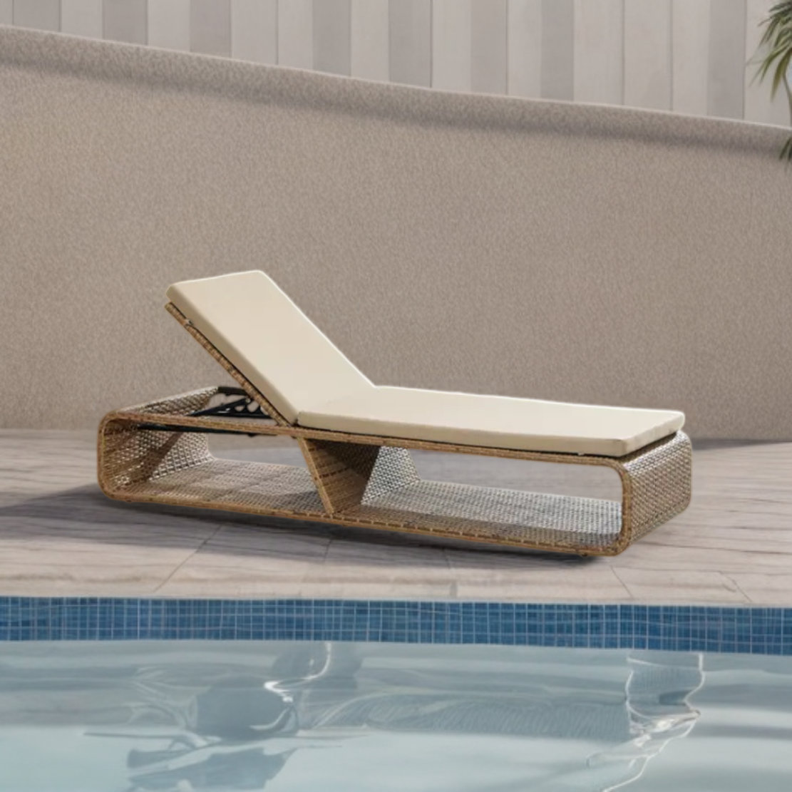 Orren Ellis Outdoor pool loungers Beach chairs by the sea | Wayfair