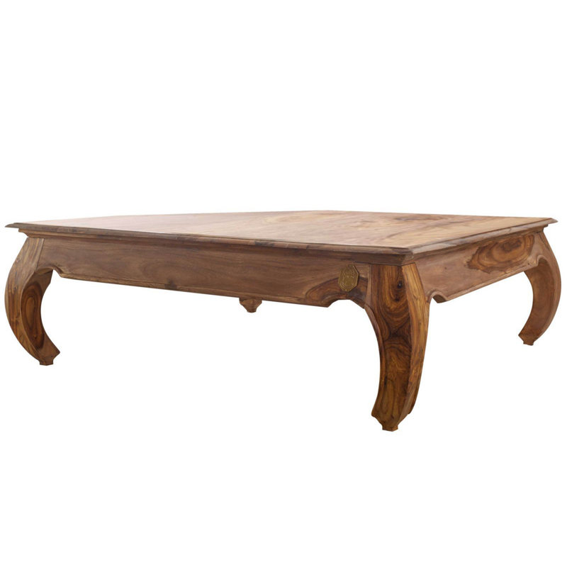 Opium Solid Wood Four Leg Coffee Table, Brown, H40 x L180 x W80cm