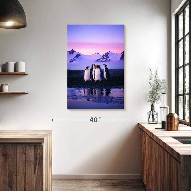 Brampt Huddled Penguins, 39" H x 26" W