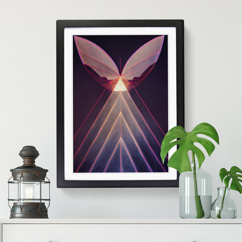FRM-V0523-225X Beautiful Angel Art Vol.1 - Single Picture Frame Print, 34cm H x 25cm W x 2cm D, Black Framed