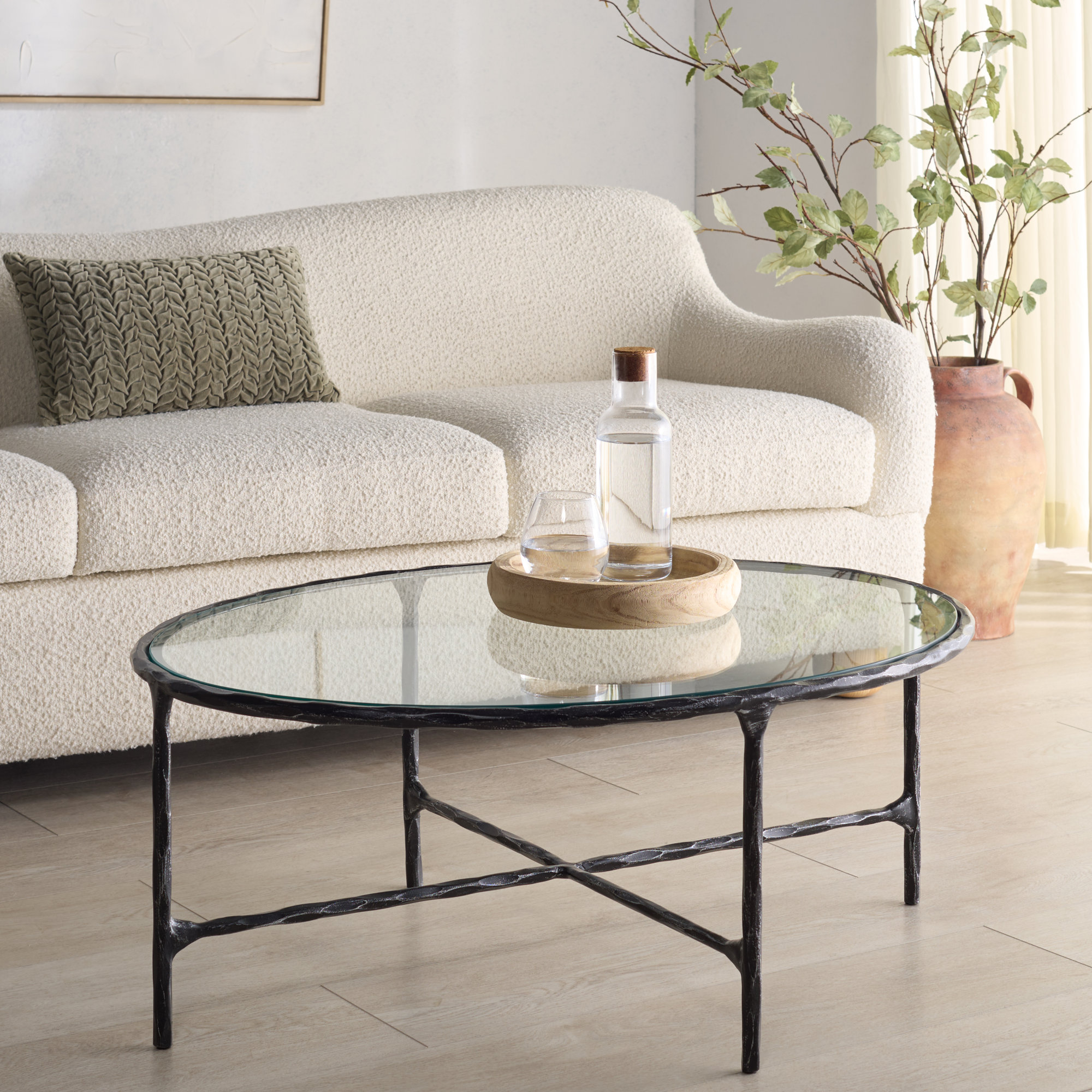 Evelynn Coffee Table, Black, Clear