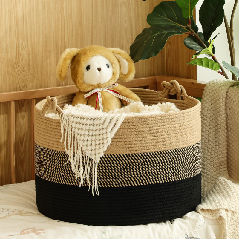 Beachcrest Home™ Fabric Decorative Basket