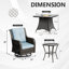Ensemble de conversation pour 4 personnes avec foyer et coussins-777979866