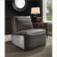 Fauteuils inclinables, fauteuil inclinable électrique en cuir fleur gris ardoise | Aluminium