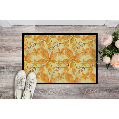 Non-Slip Floral Outdoor Doormat