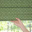 Fabdivine Hand Block Printed Floral Green Linen Roman Shade for Windows, 100% Blackout Room Darkening, Ideal for Kitchen, Bedroom, Living Room, and French Door Treatments, Jasmine-1210814094