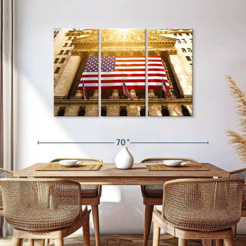 Borges Wall Street US Flag, 36" H x 57" W