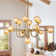 Rael 13 - Light Sputnik Modern Linear Glass Bubble Dining Chandelier