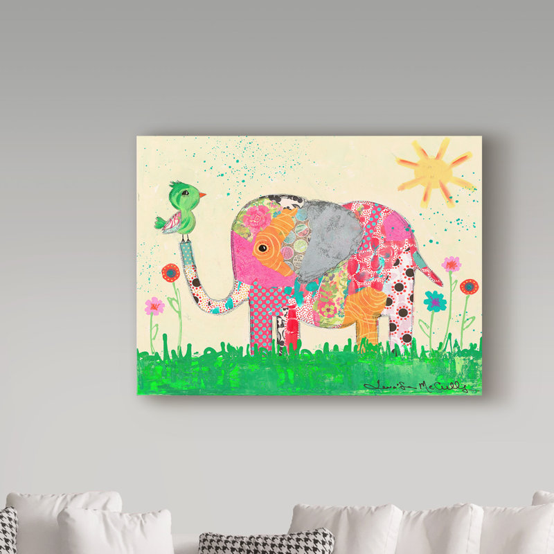 Art sur toile Huso «Mosaic Elephant», H 24 po x l 32 po x P 2 po