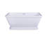 Baignoire de trempage autoportante 66 po x 31 po Aqua Eden