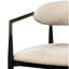 De 2 chaises - Finition lin et noir beige, plateau de table en marbre, structure en métal, dossier rembourré confortable, largeur / profondeur de 19 po, revêtement de 2 pièces intrigant, sièges, profondeur, largeur, limite de poids de 220 lb