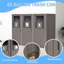 Poubelle d'extérieur 63 gallons triple style grain de bois avec triple couvercle-126083655