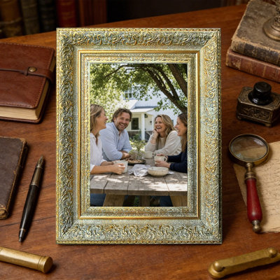 Cadre photo orné antique 3 pièces 11 "x 14" avec tablettes