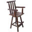Tabouret de bar rustique en bois de sapin (sans la table)-1993065972