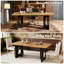 71" Long Dining Table for 6-8 People - Modern Kitchen Table with Extra Thickened Tabletop & Heavy Duty Pedestal Legs, Rectangular Dinner Table for Kitchen, Conference Room, Home, Natural + Black-1236749376-1236749377