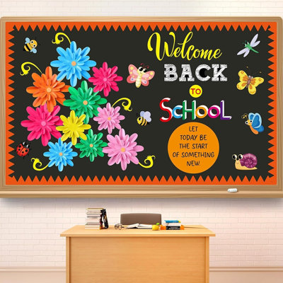 Spring Bulletin Board Decorations Set, 3d Flower Cutouts Classroom Decor, March Floral Wall Decorations, Welcome Back To School Bulletin Board Kit For Classroom, Door, Party And Seasonal Display